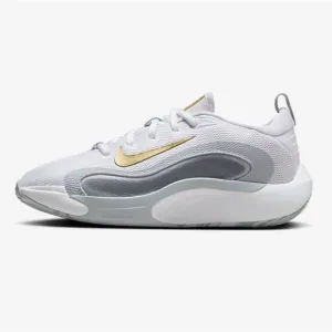 Nike IsoFly Basketball Shoes Boys Size 1Y 1 White Metallic Gold Grey FN4384-100