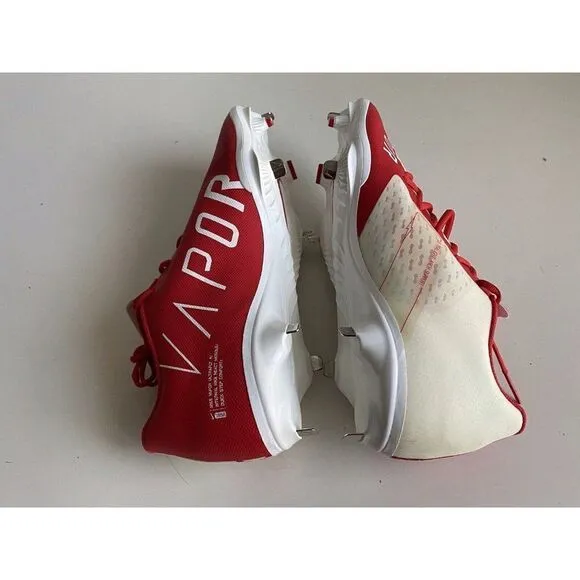 Nike React Vapor Ultrafly Elite 4 Red White Cleats DA0701-600 Men's Size 15