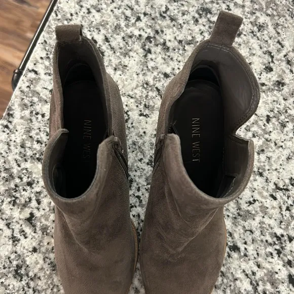 Nine West Birds Grey Boots size 7.5