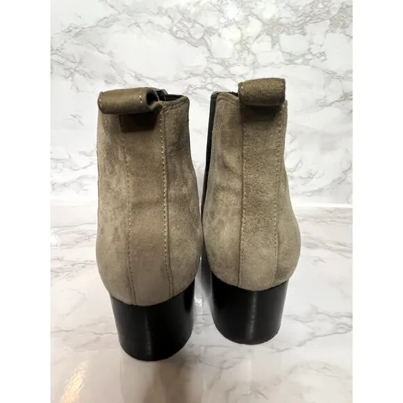 Nine West women's suede Chelsea boots in taupe, size 8