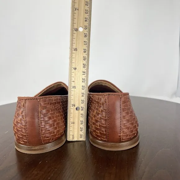 Nisolo Alejandro Loafer Shoes Men's 8 Brown Leather Woven Slip On Flat Casual