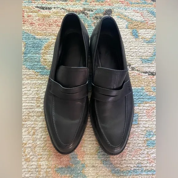 Nisolo Men’s Black Leather Chamberlain Penny Loafer Size 11
