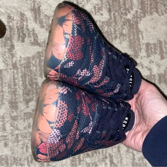 NOBULL Women's Floral Training Shoes - Navy and Pink Size 8.5 Athletic