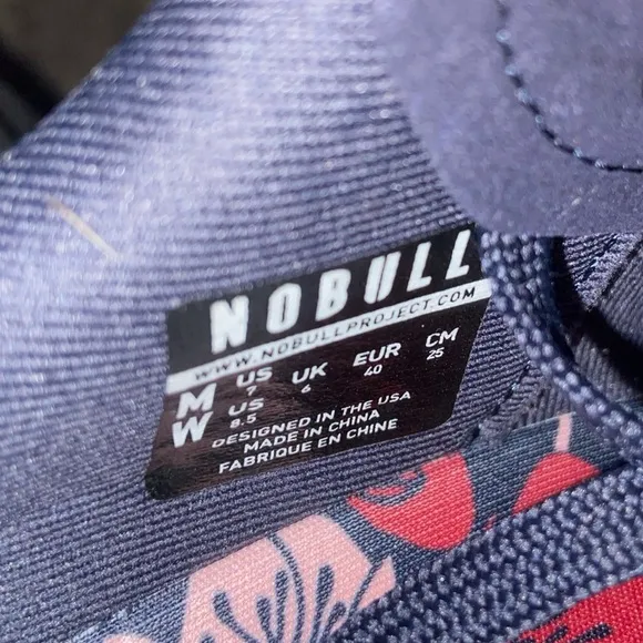 NOBULL Women's Floral Training Shoes - Navy and Pink Size 8.5 Athletic