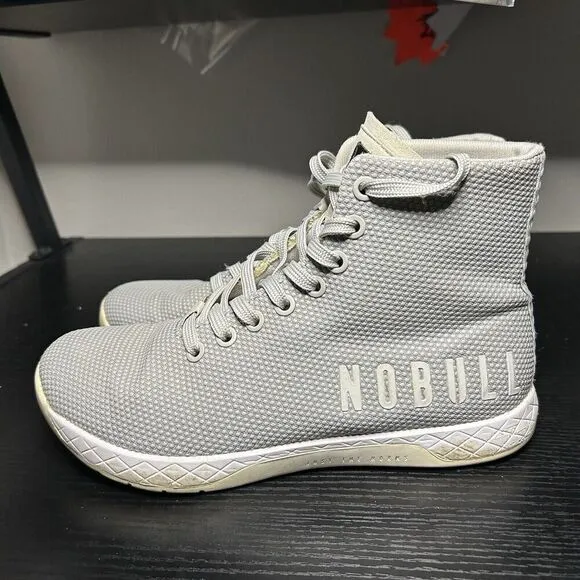 Nobull Women’s Size 7 High Top Trainer Superfabric Gym Shoes Gray