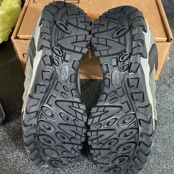 NORTIV 8 Waterproof Hiking Shoes Leather Low-Top Hiking Shoes for Outdoor Size 9