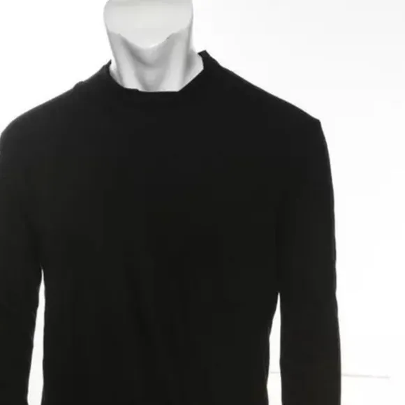 NUDE: MASAHIKO MARUYAMA Men Self-Lined Layer Black Sweater Knit Jersey Shirt 2 M