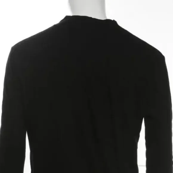 NUDE: MASAHIKO MARUYAMA Men Self-Lined Layer Black Sweater Knit Jersey Shirt 2 M