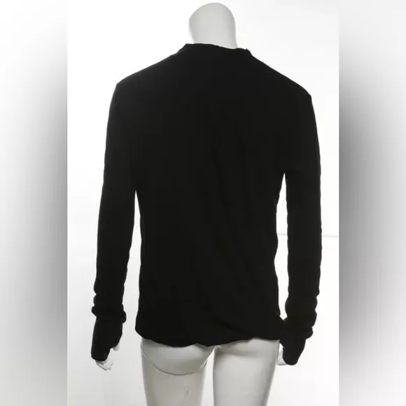 NUDE: MASAHIKO MARUYAMA Men Self-Lined Layer Black Sweater Knit Jersey Shirt 2 M