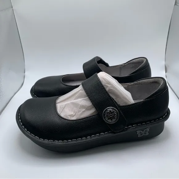 NWB Alegria Women's Paloma black size 37 US 7-7.5 Mary Jane style shoes 1840
