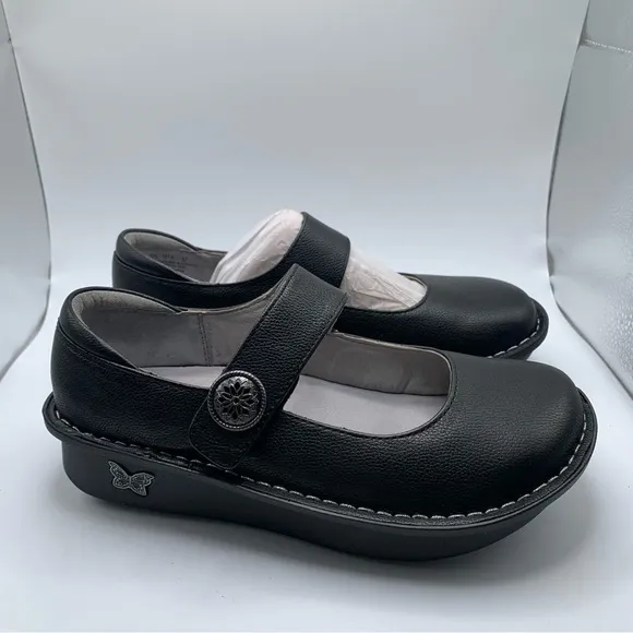 NWB Alegria Women's Paloma black size 37 US 7-7.5 Mary Jane style shoes 1840