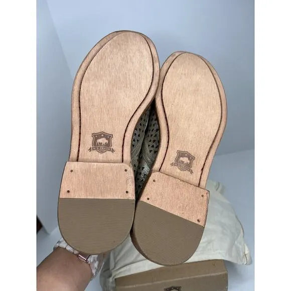 NWB Trask Leather Bronze Metallic Suede Ali Perf Casual Comfort Shoes US 10M