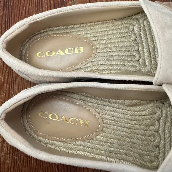 NWOB Coach Camilla Espadrille Beige Pink Shoes US Women's 11 C logo