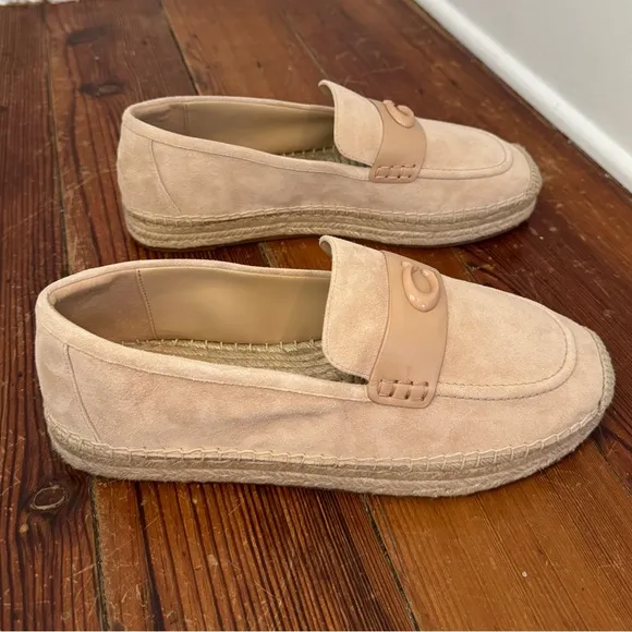 NWOB Coach Camilla Espadrille Beige Pink Shoes US Women's 11 C logo