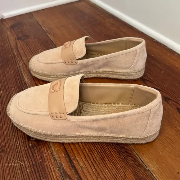 NWOB Coach Camilla Espadrille Beige Pink Shoes US Women's 11 C logo