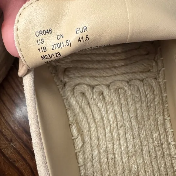 NWOB Coach Camilla Espadrille Beige Pink Shoes US Women's 11 C logo