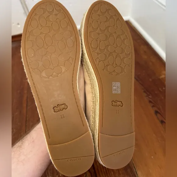 NWOB Coach Camilla Espadrille Beige Pink Shoes US Women's 11 C logo