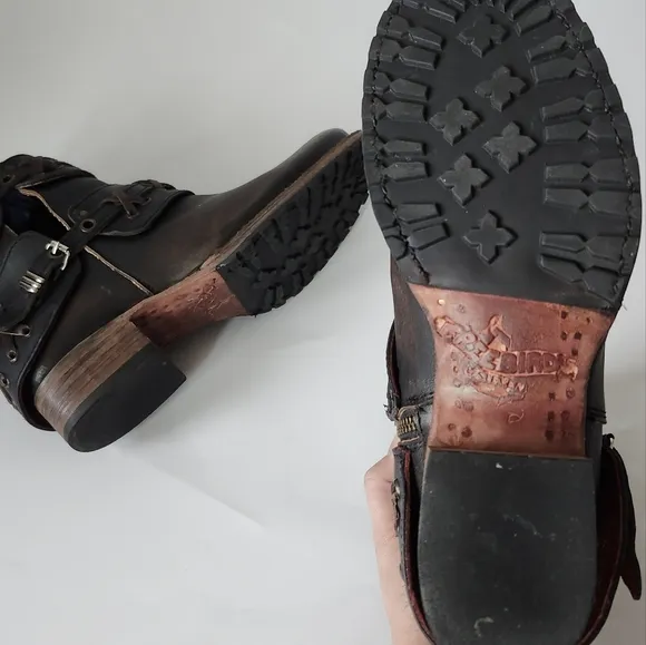 NWOB dubline blackish brown freebird boots sz 7