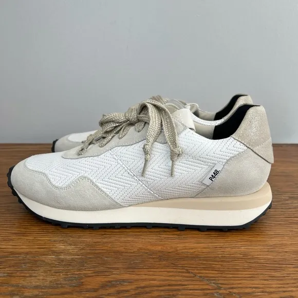 NWOB! P448 Size 42 • Cancun Sneakers Women Low Top Metallic Rafia Athletic Shoes