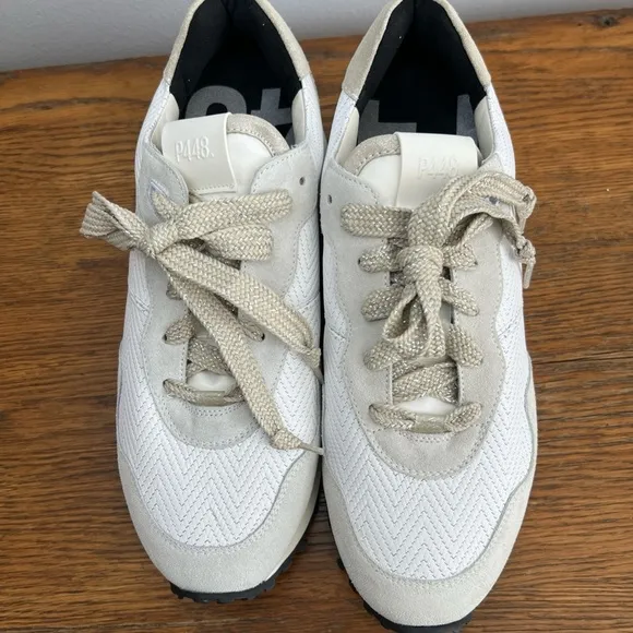 NWOB! P448 Size 42 • Cancun Sneakers Women Low Top Metallic Rafia Athletic Shoes