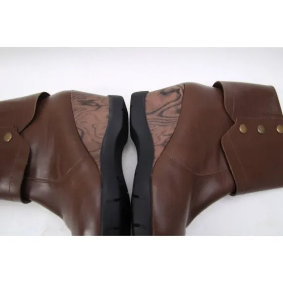 Nwob Sanita Bootie Ankle Boot Maddox Women's Shoes Brown Leather Sz 42 Us 11