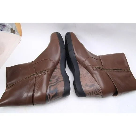 Nwob Sanita Bootie Ankle Boot Maddox Women's Shoes Brown Leather Sz 42 Us 11