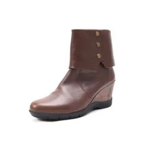 Nwob Sanita Bootie Ankle Boot Maddox Women's Shoes Brown Leather Sz 42 Us 11