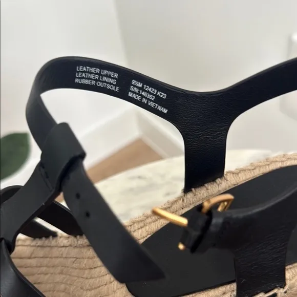 NWOB Tory Burch Black Fisherman Espadrilles