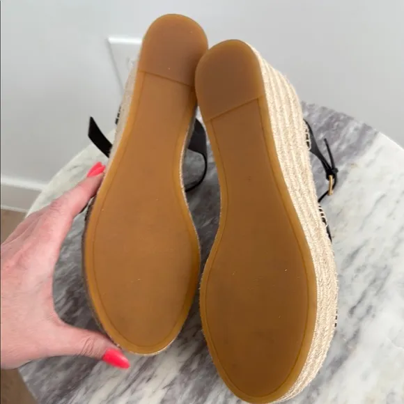 NWOB Tory Burch Black Fisherman Espadrilles