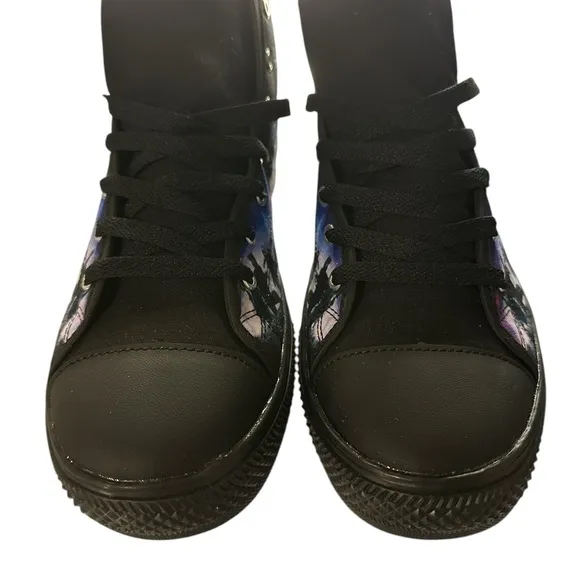 NWOT Avengers Converse Style High Top Sneakers, Black, US 9M, US 10.5W
