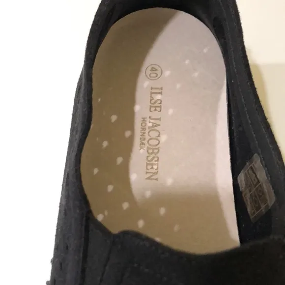 NWOT Black Slip-On Shoes with White Soles by ILSE JACOBSEN Size 40