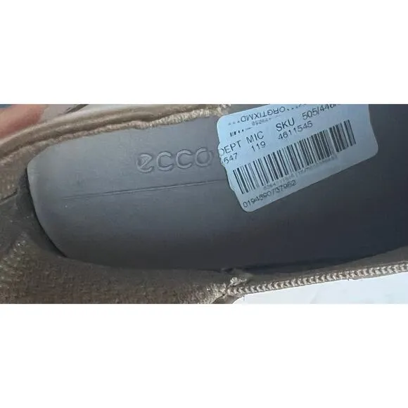 NWOT ECCO SOFT Chelsea Brown Pull On Rubber Sole Ankle Bootie Comfort Shoes 10
