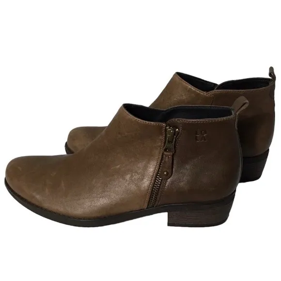 NWOT LOLLA Miller Amber Leather/ Lining Bootie Shoes 40