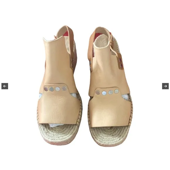 NWOT Rag &amp; Bone Sayre Tan Espadrille Wedge Shoes with Slingback