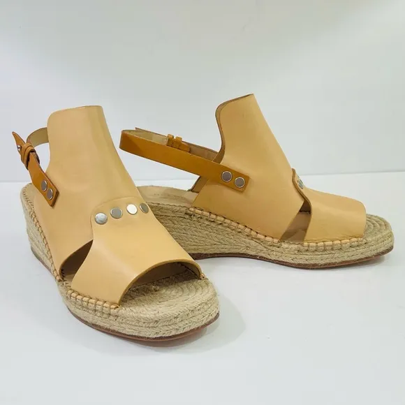 NWOT Rag &amp; Bone Sayre Tan Espadrille Wedge Shoes with Slingback
