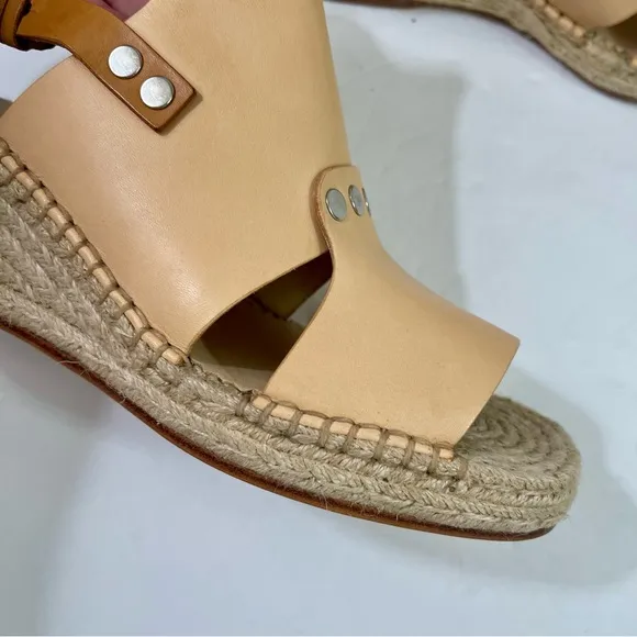 NWOT Rag &amp; Bone Sayre Tan Espadrille Wedge Shoes with Slingback