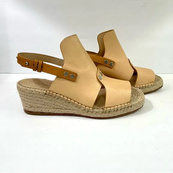 NWOT Rag &amp; Bone Sayre Tan Espadrille Wedge Shoes with Slingback