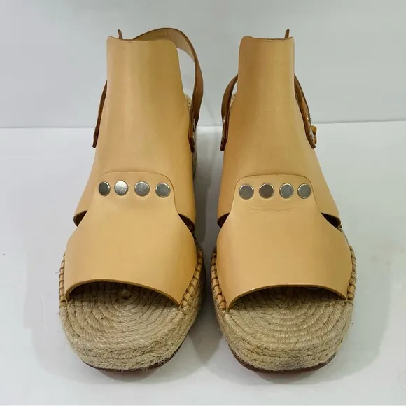 NWOT Rag &amp; Bone Sayre Tan Espadrille Wedge Shoes with Slingback