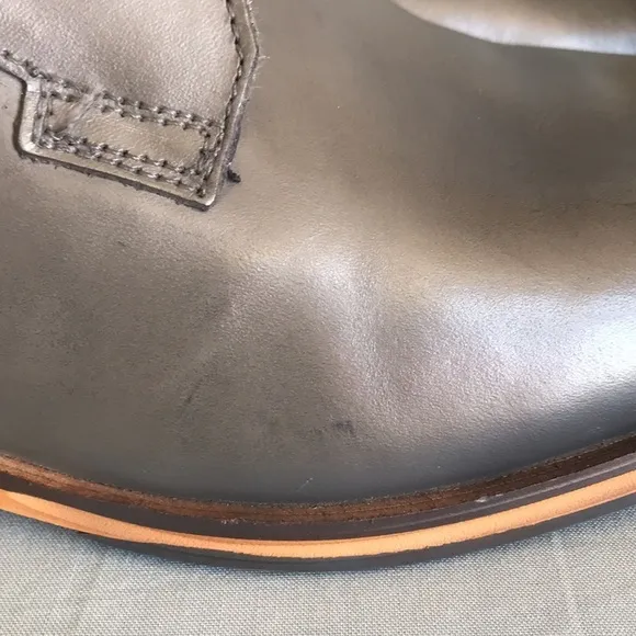 NWOT Thomas &amp; Vine gray leather oxford lace up dress shoes size 10.5