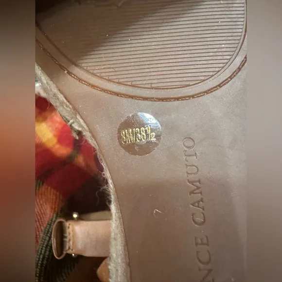 NWOT Vince Camuto Sandal LIGHT Brown Leather Leera Jute Espadrille Wedge Boho