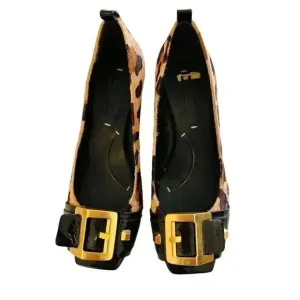 NWOT BCBG Wedge Pony Hair Leopard Shoes