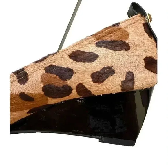 NWOT BCBG Wedge Pony Hair Leopard Shoes