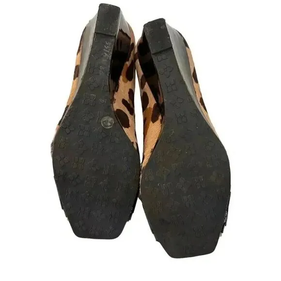 NWOT BCBG Wedge Pony Hair Leopard Shoes