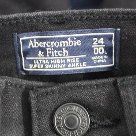 NWT Abercrombie &amp; Fitch Ultra High Rise Super Skinny Ankle Jean Size 00