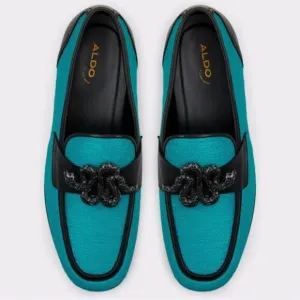 NWT ALDO Massimo Turquoise Men's Sequin Shoes Snake Ornament Luxury Size 9.5