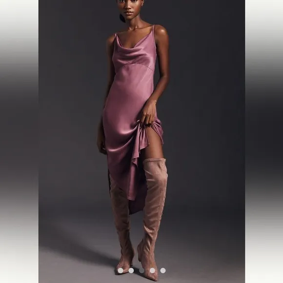 NWT Anthropologie Blush Microsuede Over the Knee Boots Made Spain Size 7