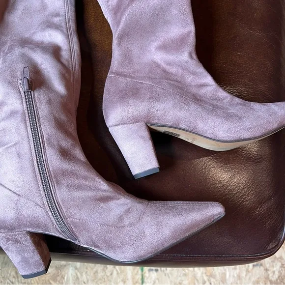 NWT Anthropologie Blush Microsuede Over the Knee Boots Made Spain Size 7