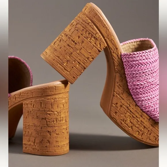 NWT Anthropologie Seychelles Pink Platform Sandals Size 11