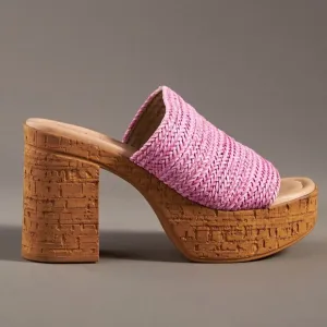 NWT Anthropologie Seychelles Pink Platform Sandals Size 11