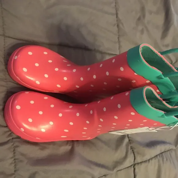 NWt carters strawberry rain boots girls 11 toddler